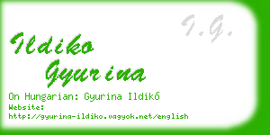 ildiko gyurina business card